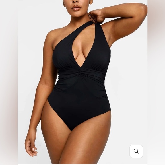 SHAPELLX Smart Sculpt Ruched Twist-Front Shaping Swimsuit - Picture 3 of 14
